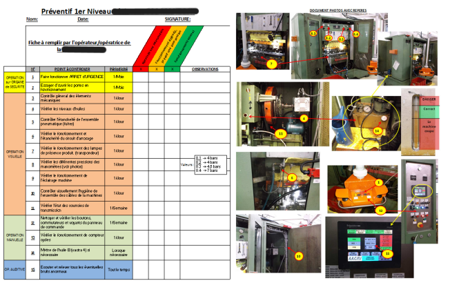 Fiche de maintenance préventive